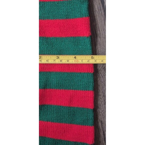 (2) Kurt Adler Christmas Vintage Knit Pom-Pom Stockings 1982 Made In Taiwan, 25” - Picture 5 of 6